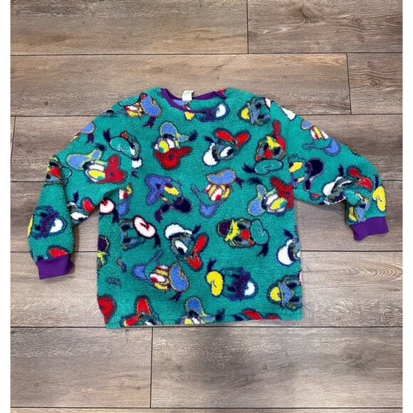 Donald Duck Sherpa Fleece Sweater Disney parks Disneyland - Picture 2 of 4